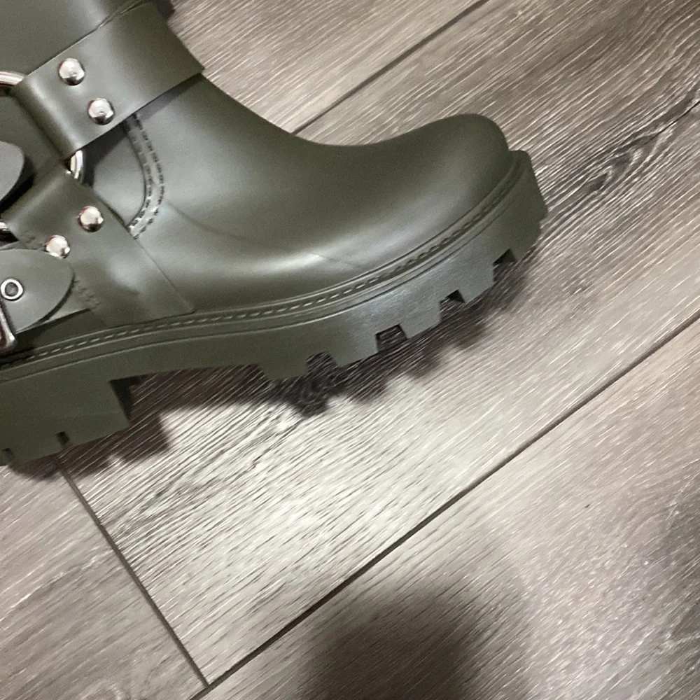 NWOT! Jeffrey Campbell Dripz Moto Rain Boot